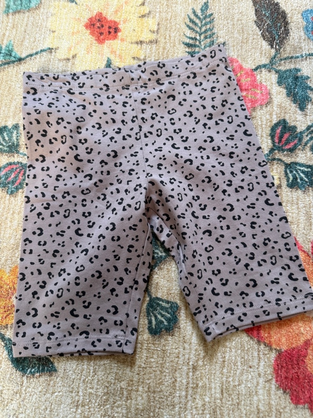 H&M Taupe Leopard Print Bike Shorts